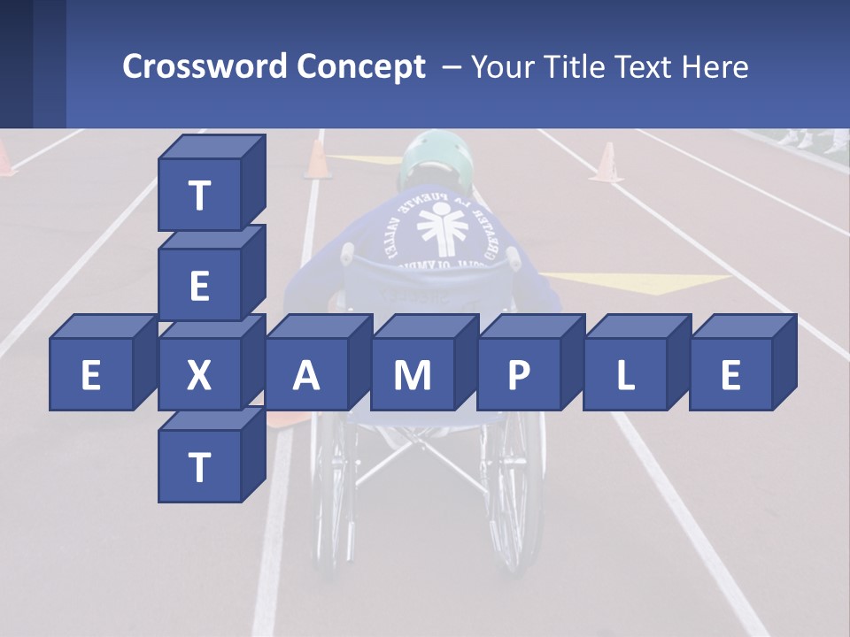 A Person In A Wheel Chair On A Race Track PowerPoint Template