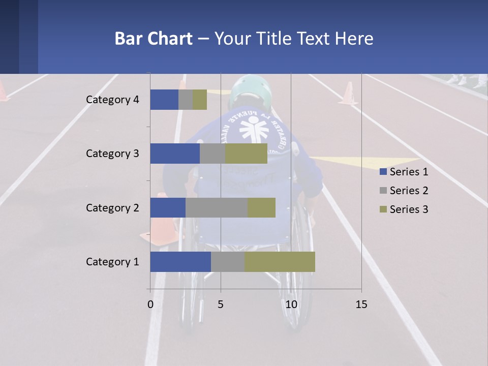 A Person In A Wheel Chair On A Race Track PowerPoint Template