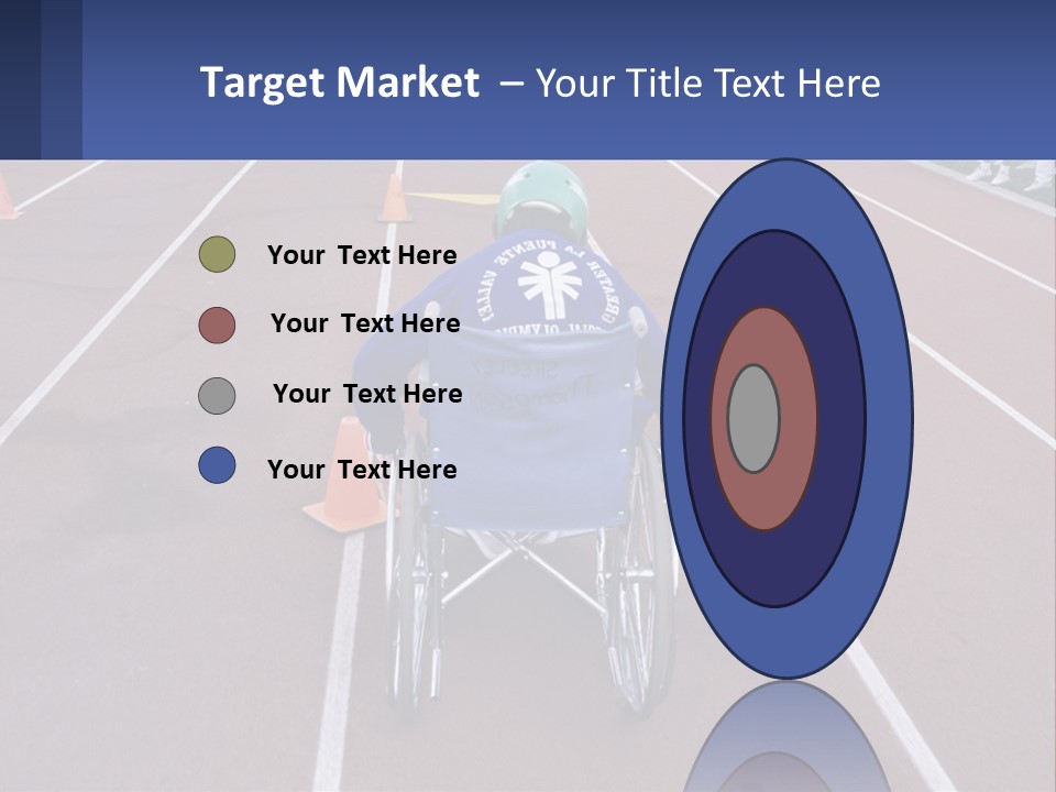 A Person In A Wheel Chair On A Race Track PowerPoint Template