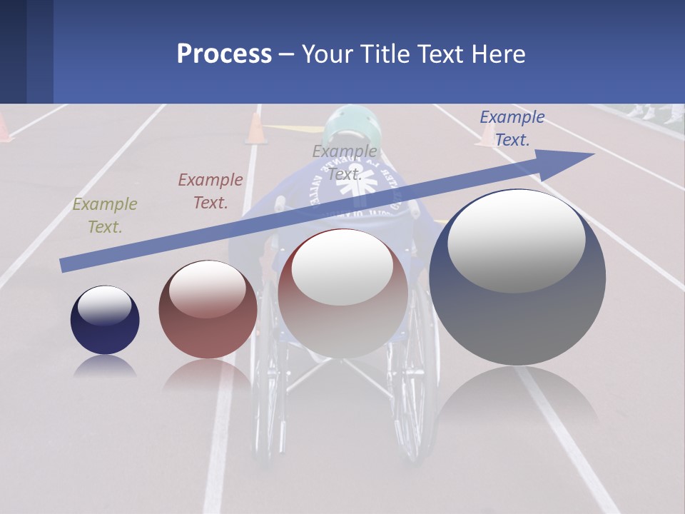 A Person In A Wheel Chair On A Race Track PowerPoint Template