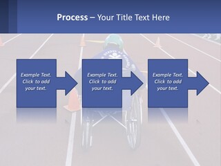 A Person In A Wheel Chair On A Race Track PowerPoint Template