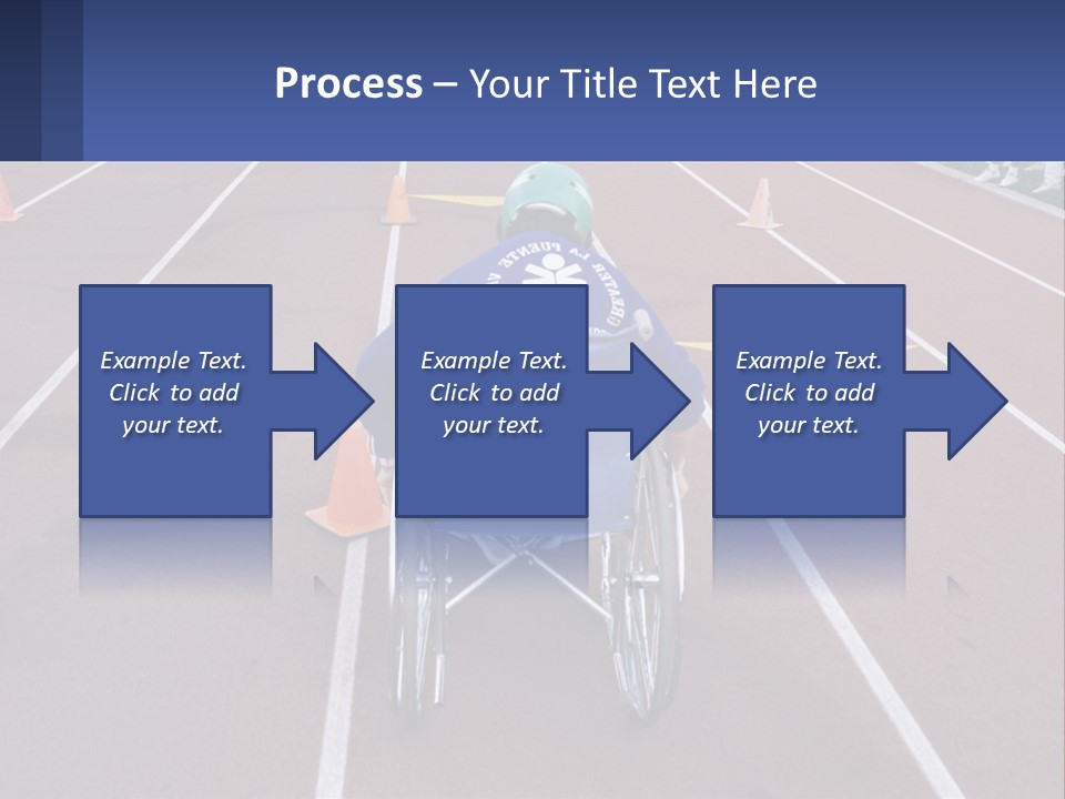 A Person In A Wheel Chair On A Race Track PowerPoint Template