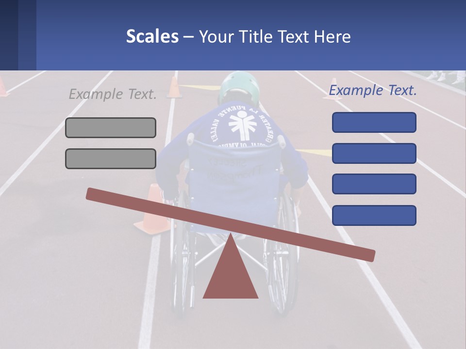 A Person In A Wheel Chair On A Race Track PowerPoint Template