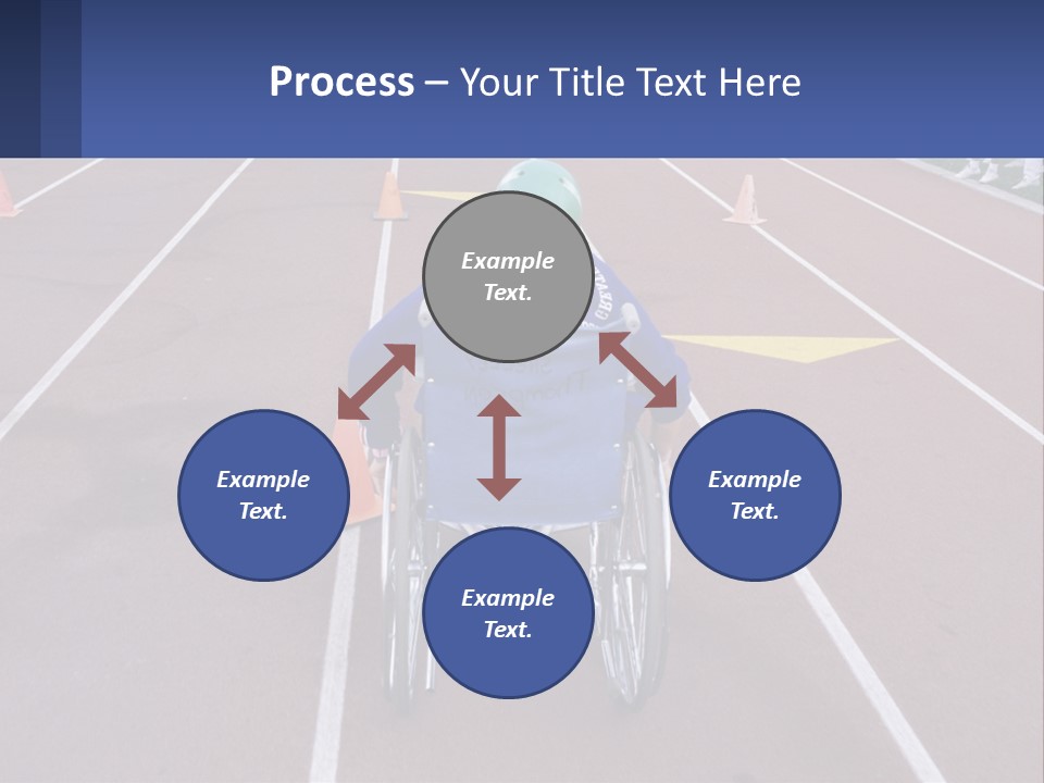 A Person In A Wheel Chair On A Race Track PowerPoint Template