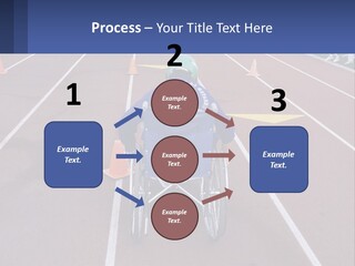 A Person In A Wheel Chair On A Race Track PowerPoint Template