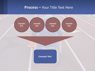 A Person In A Wheel Chair On A Race Track PowerPoint Template