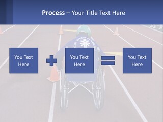 A Person In A Wheel Chair On A Race Track PowerPoint Template