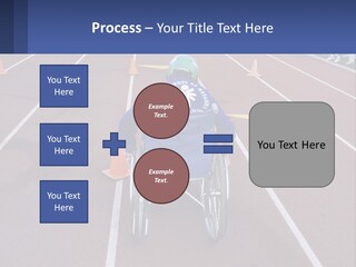 A Person In A Wheel Chair On A Race Track PowerPoint Template