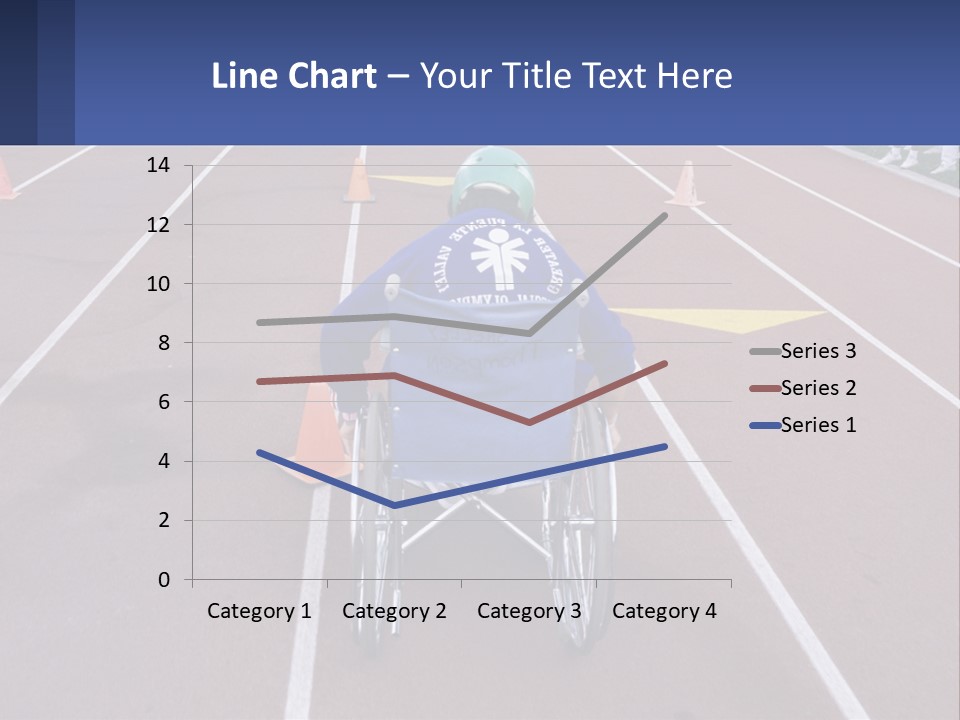 A Person In A Wheel Chair On A Race Track PowerPoint Template