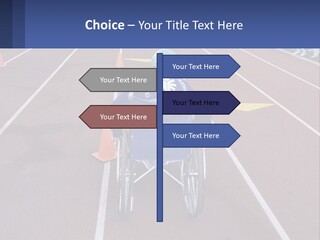 A Person In A Wheel Chair On A Race Track PowerPoint Template