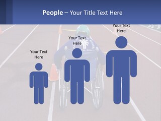 A Person In A Wheel Chair On A Race Track PowerPoint Template