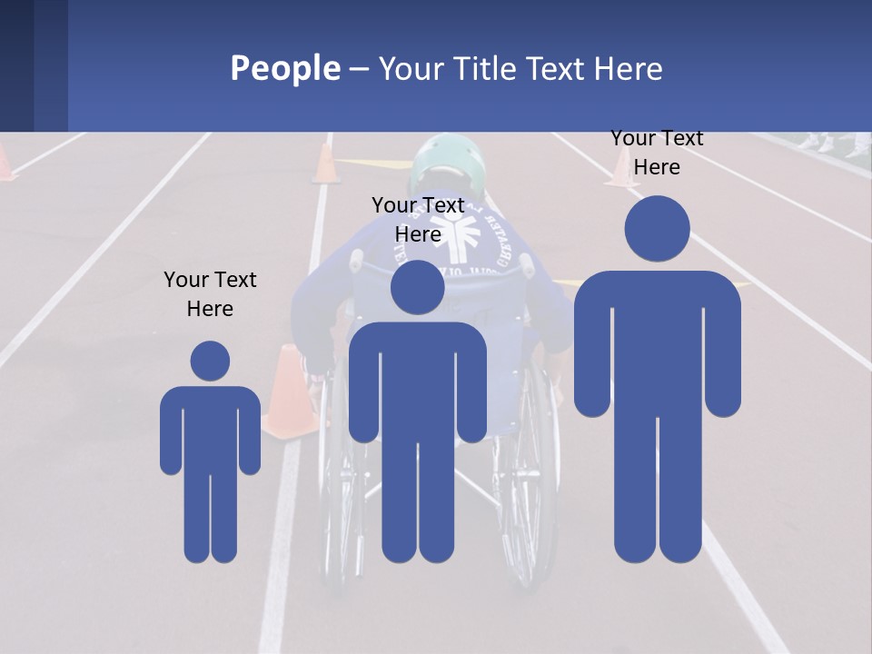 A Person In A Wheel Chair On A Race Track PowerPoint Template