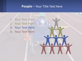 A Person In A Wheel Chair On A Race Track PowerPoint Template
