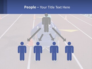 A Person In A Wheel Chair On A Race Track PowerPoint Template