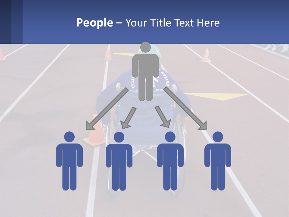 A Person In A Wheel Chair On A Race Track PowerPoint Template