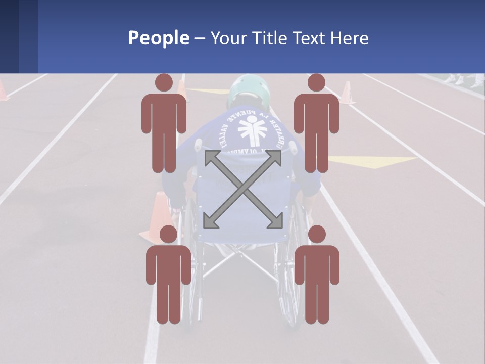 A Person In A Wheel Chair On A Race Track PowerPoint Template