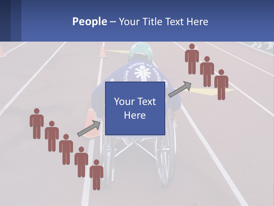 A Person In A Wheel Chair On A Race Track PowerPoint Template