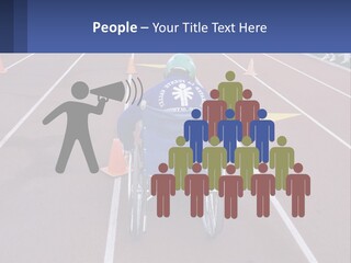 A Person In A Wheel Chair On A Race Track PowerPoint Template