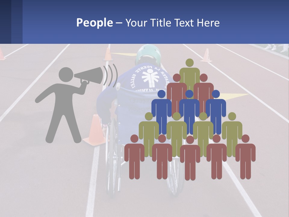 A Person In A Wheel Chair On A Race Track PowerPoint Template
