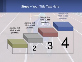 A Person In A Wheel Chair On A Race Track PowerPoint Template