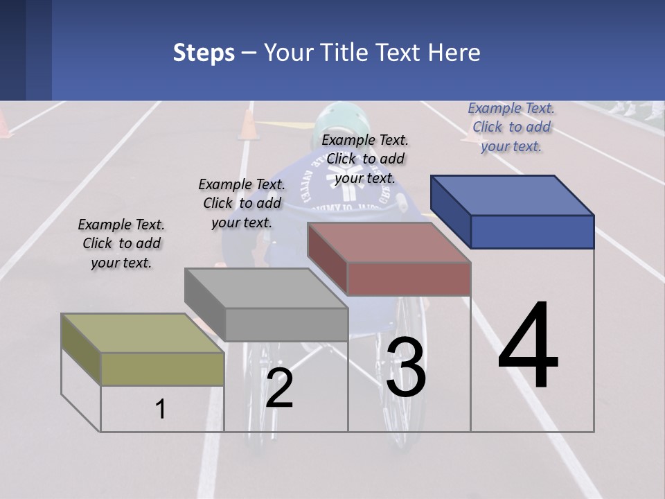 A Person In A Wheel Chair On A Race Track PowerPoint Template