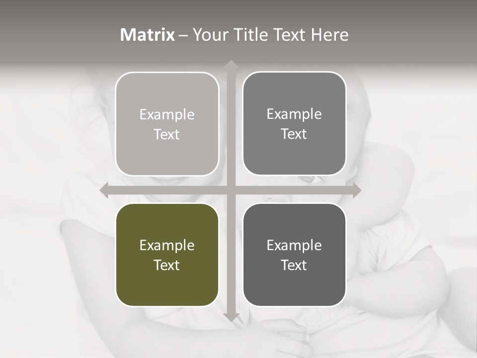 Two Little Girls Hugging Each Other On A Bed PowerPoint Template