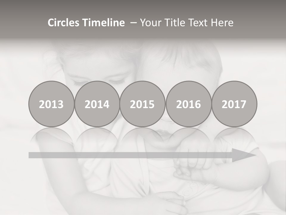 Two Little Girls Hugging Each Other On A Bed PowerPoint Template