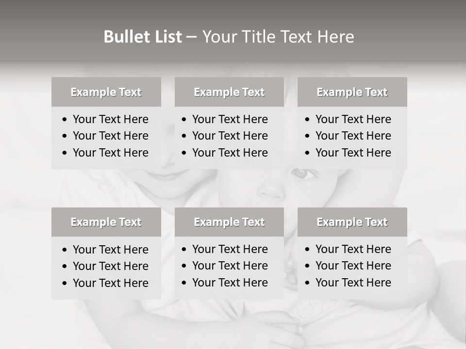 Two Little Girls Hugging Each Other On A Bed PowerPoint Template