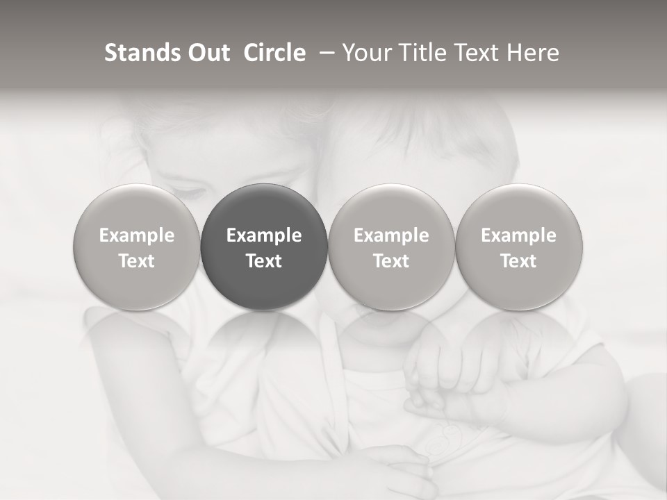 Two Little Girls Hugging Each Other On A Bed PowerPoint Template