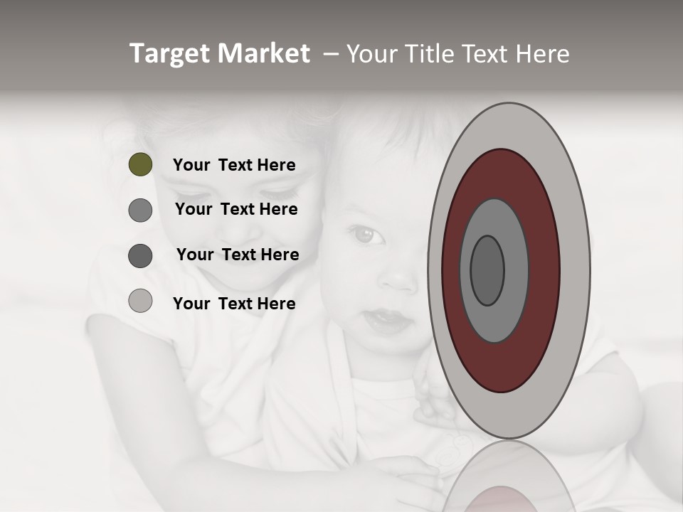 Two Little Girls Hugging Each Other On A Bed PowerPoint Template