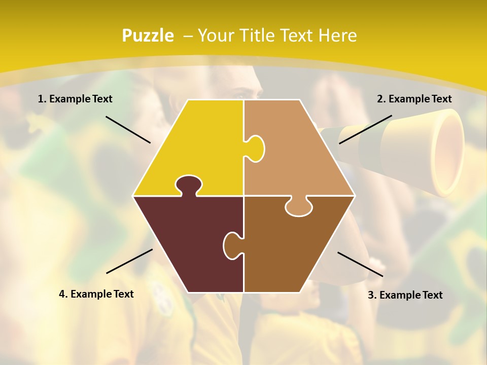 A Group Of Soccer Fans With A Megaphone In Front Of Them PowerPoint Template