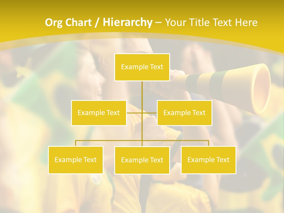 A Group Of Soccer Fans With A Megaphone In Front Of Them PowerPoint Template