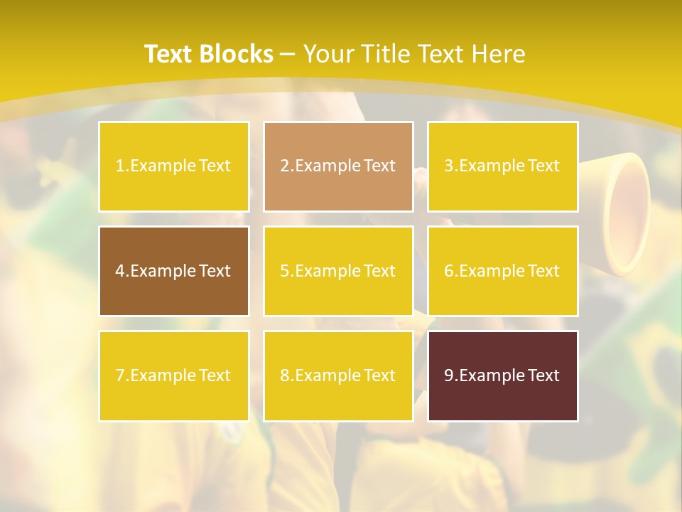 A Group Of Soccer Fans With A Megaphone In Front Of Them PowerPoint Template