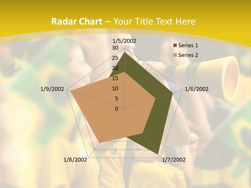 A Group Of Soccer Fans With A Megaphone In Front Of Them PowerPoint Template