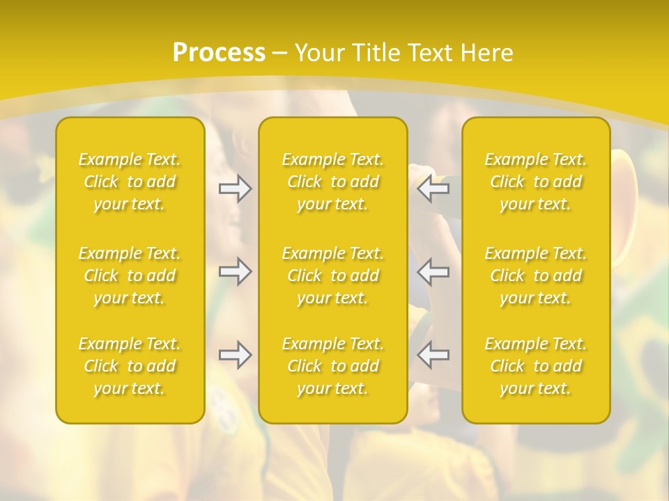 A Group Of Soccer Fans With A Megaphone In Front Of Them PowerPoint Template