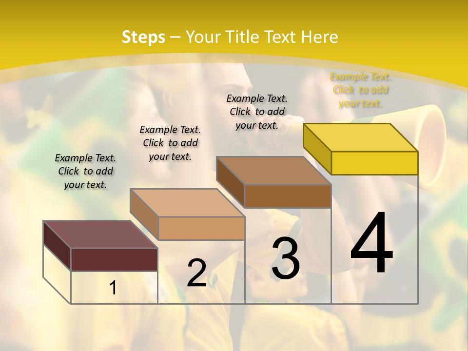 A Group Of Soccer Fans With A Megaphone In Front Of Them PowerPoint Template
