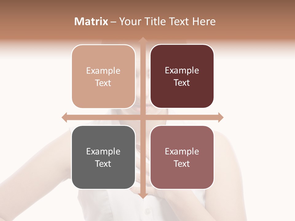 A Woman In A White Shirt Holding Her Hand To Her Chest PowerPoint Template