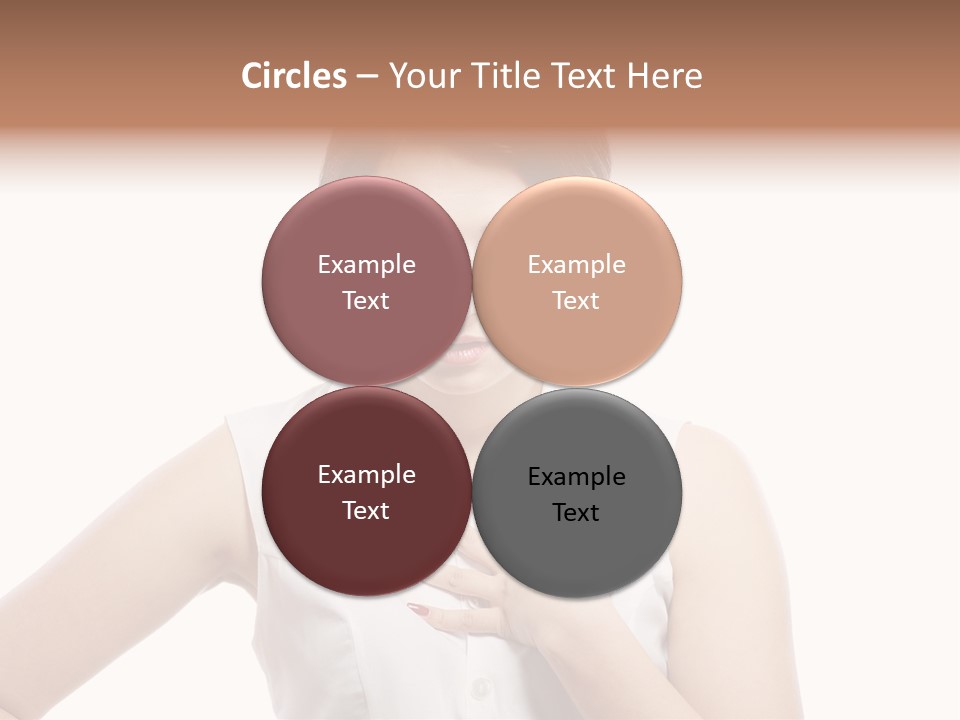 A Woman In A White Shirt Holding Her Hand To Her Chest PowerPoint Template