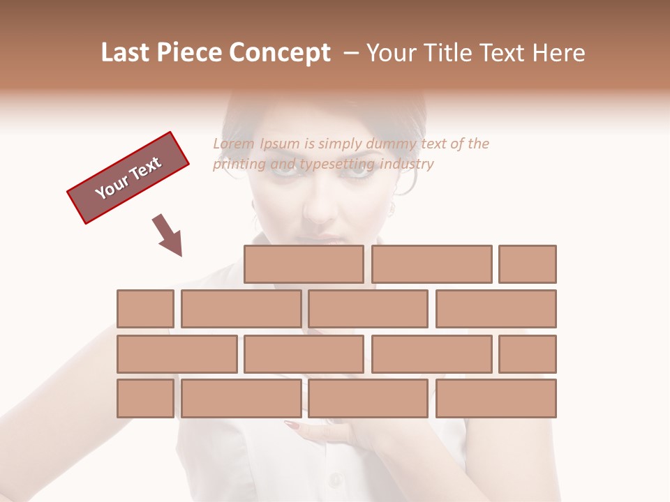 A Woman In A White Shirt Holding Her Hand To Her Chest PowerPoint Template