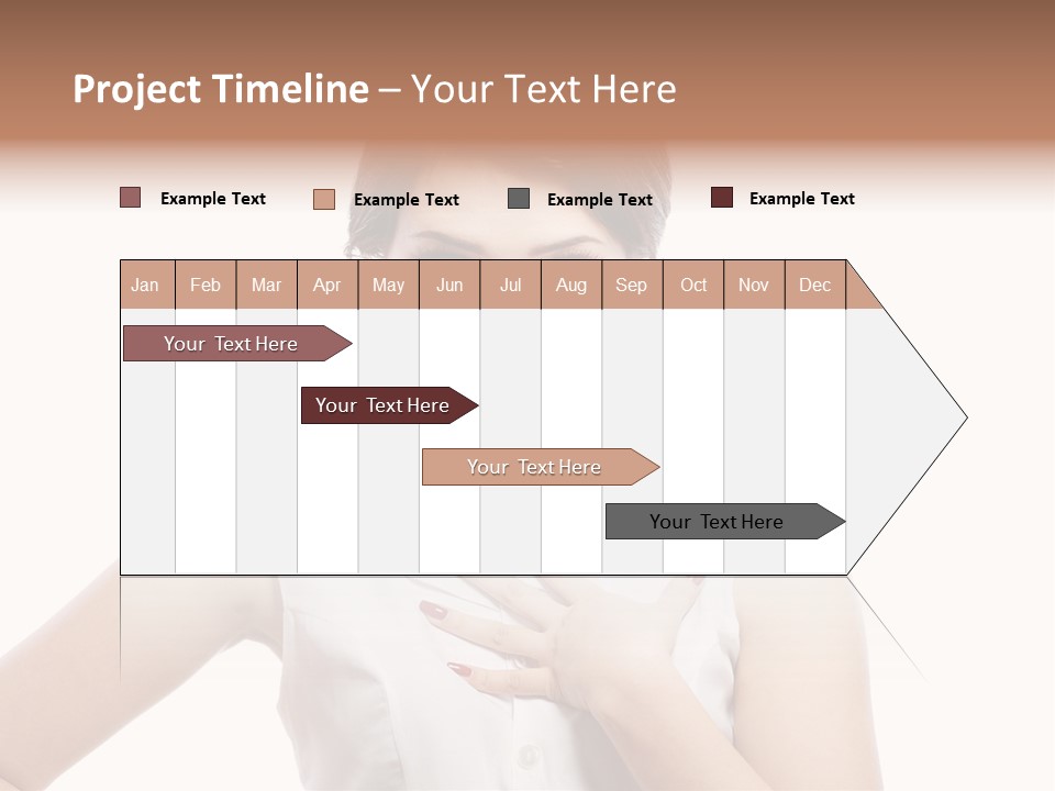 A Woman In A White Shirt Holding Her Hand To Her Chest PowerPoint Template