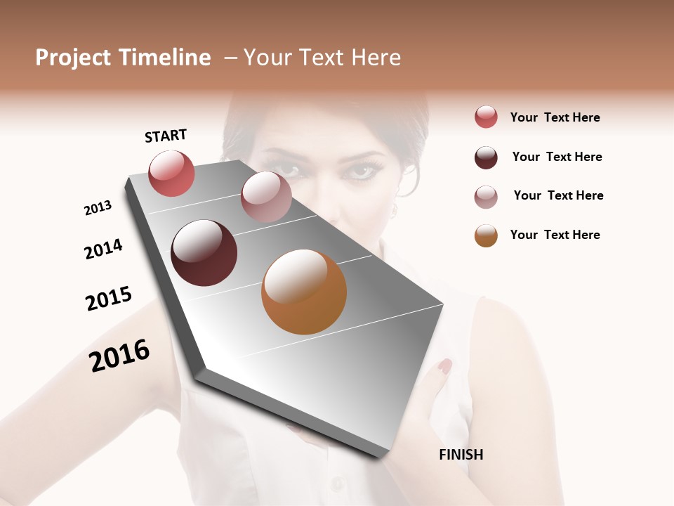 A Woman In A White Shirt Holding Her Hand To Her Chest PowerPoint Template