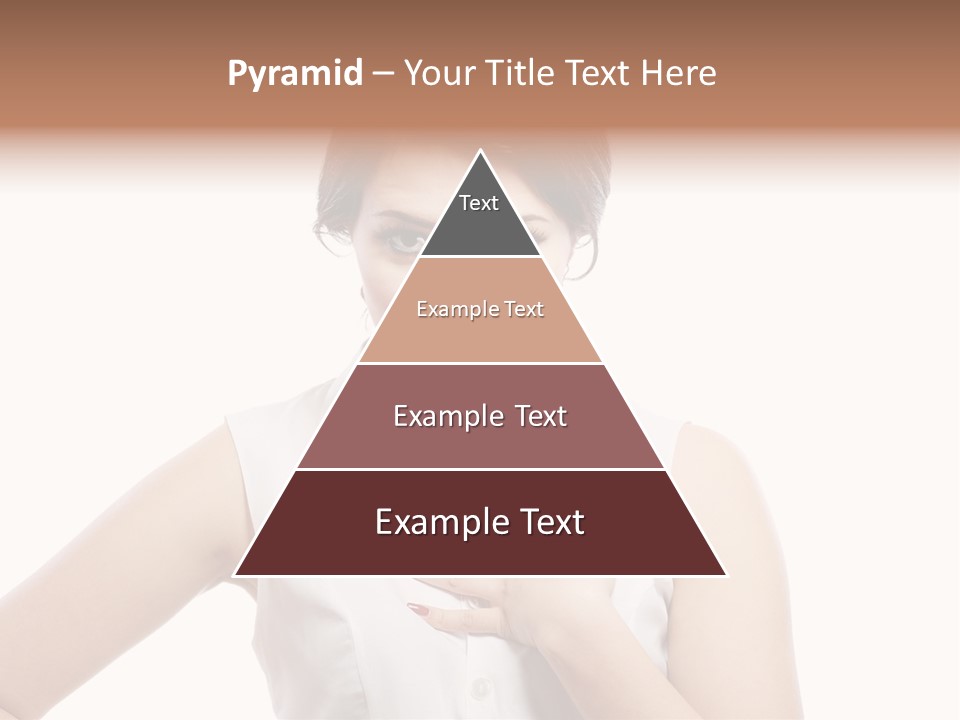 A Woman In A White Shirt Holding Her Hand To Her Chest PowerPoint Template