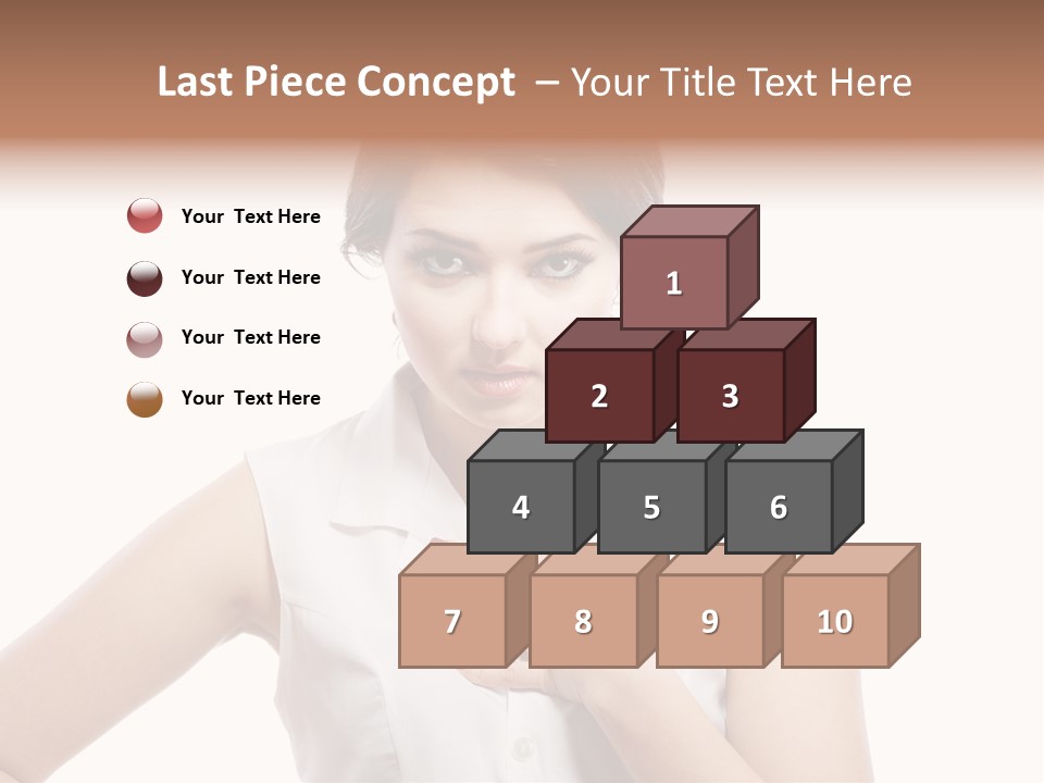 A Woman In A White Shirt Holding Her Hand To Her Chest PowerPoint Template