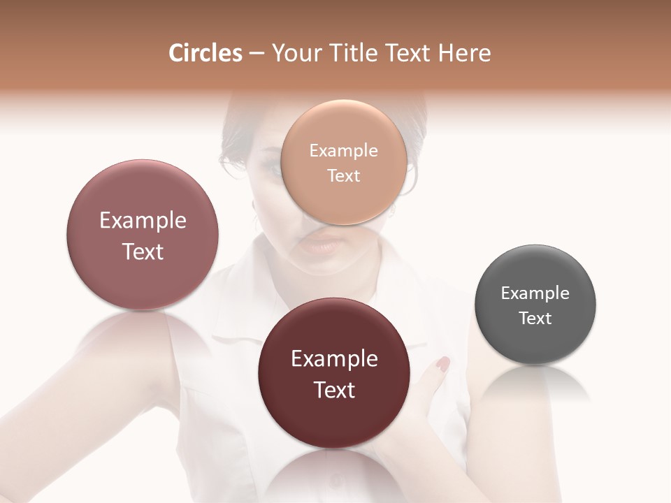 A Woman In A White Shirt Holding Her Hand To Her Chest PowerPoint Template