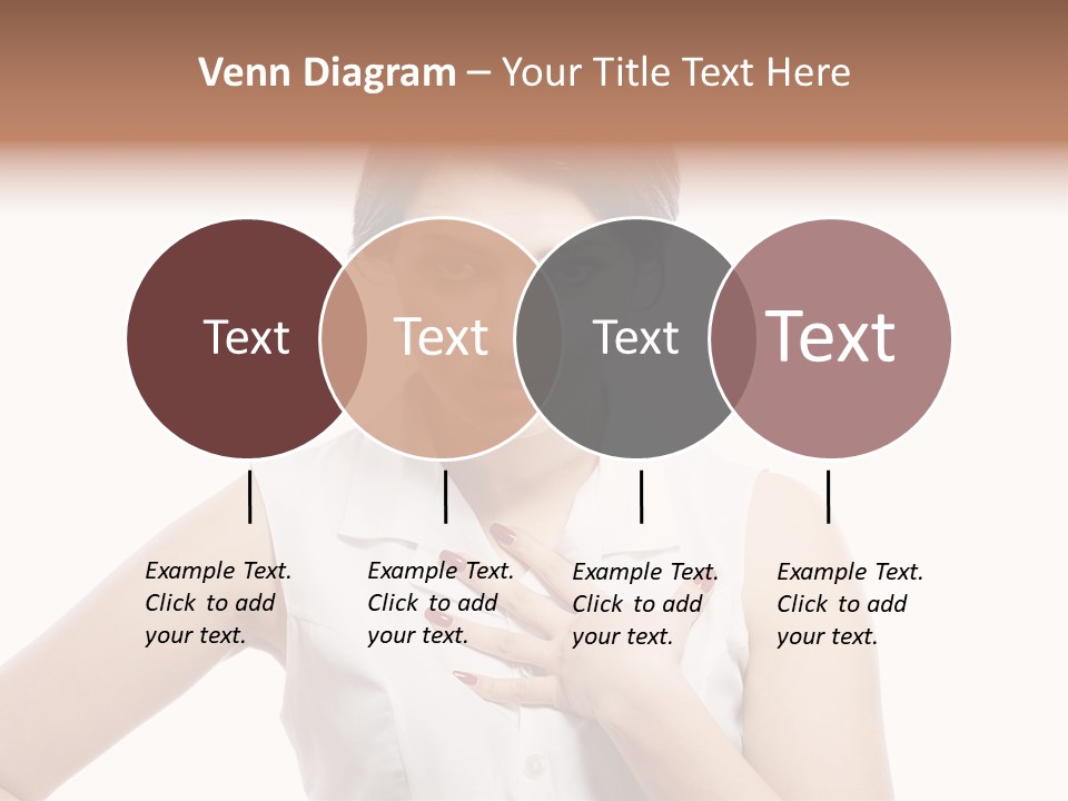 A Woman In A White Shirt Holding Her Hand To Her Chest PowerPoint Template