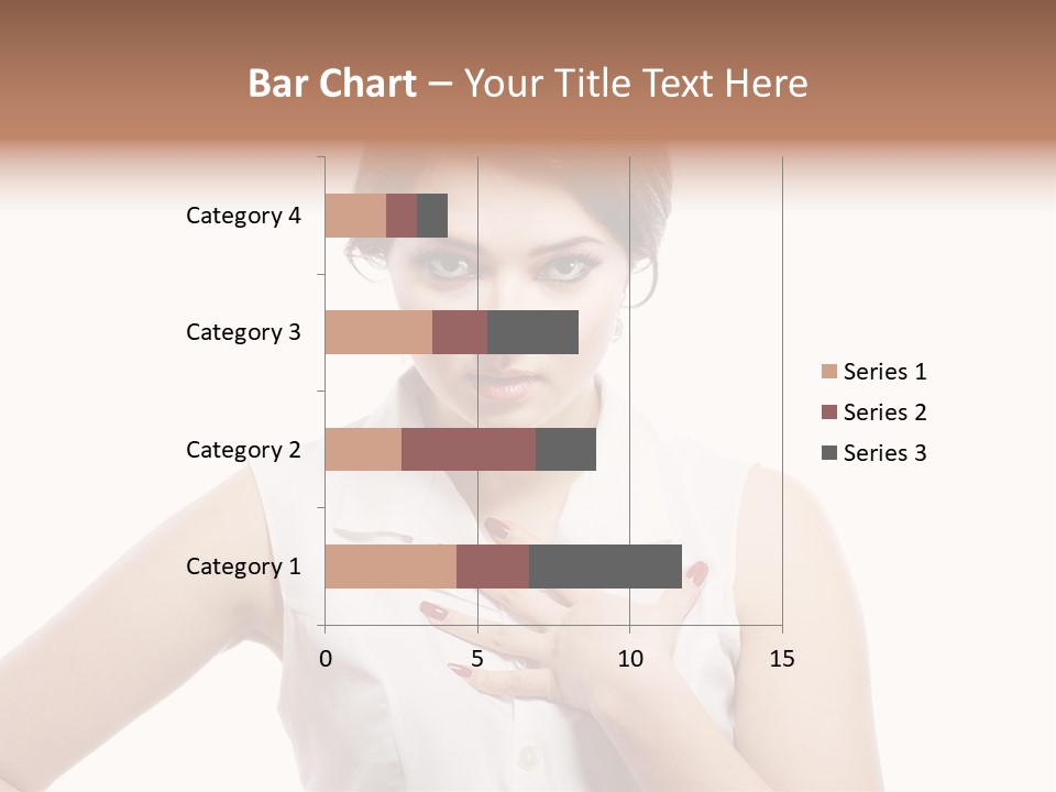 A Woman In A White Shirt Holding Her Hand To Her Chest PowerPoint Template