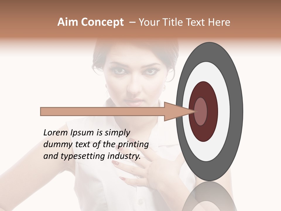 A Woman In A White Shirt Holding Her Hand To Her Chest PowerPoint Template