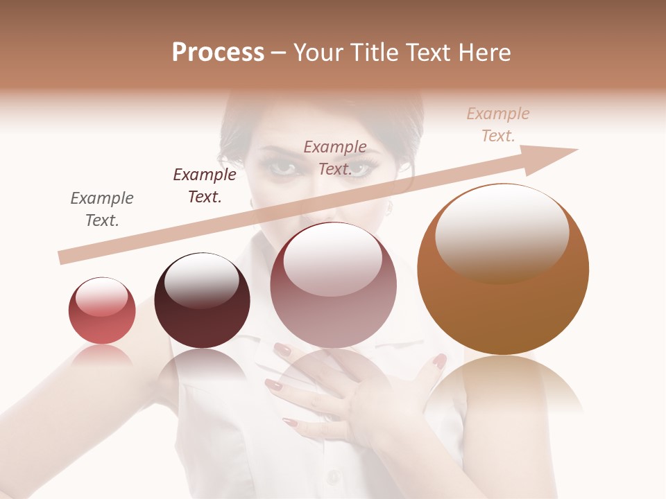 A Woman In A White Shirt Holding Her Hand To Her Chest PowerPoint Template