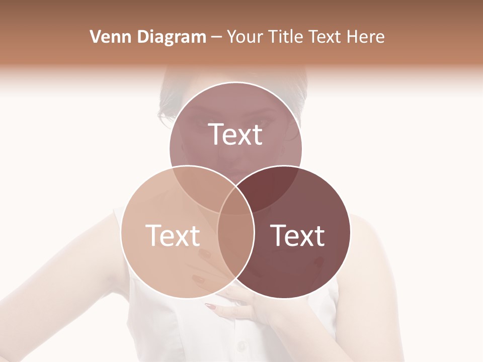 A Woman In A White Shirt Holding Her Hand To Her Chest PowerPoint Template