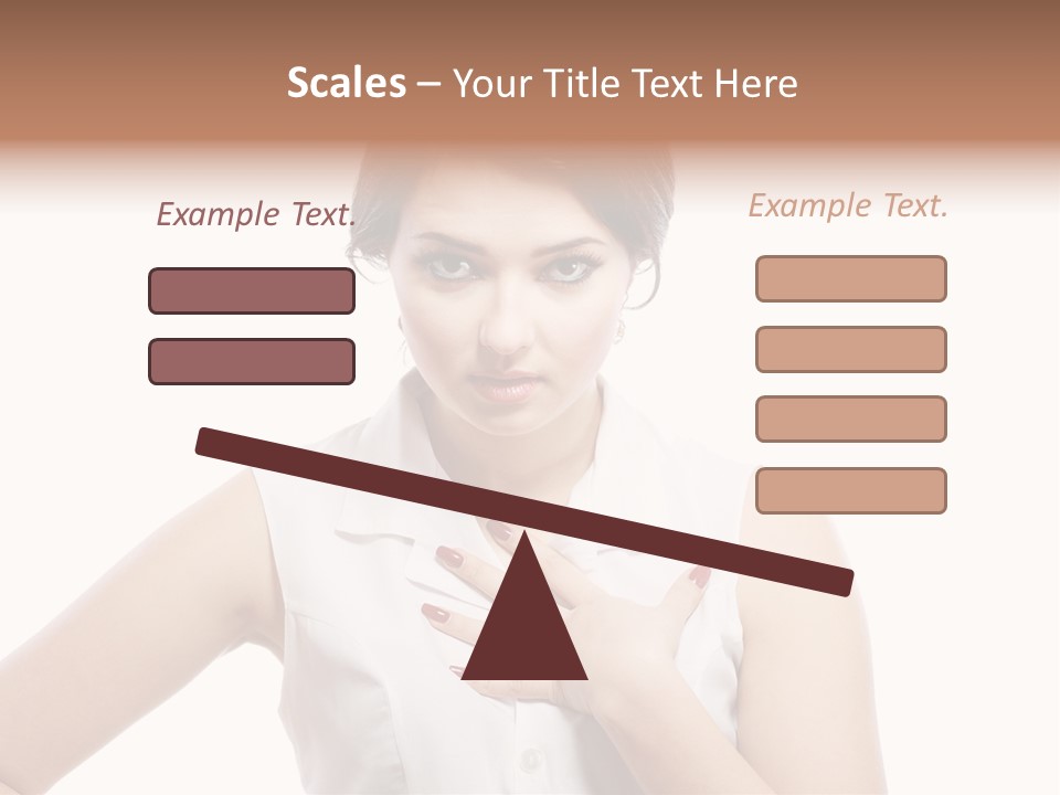 A Woman In A White Shirt Holding Her Hand To Her Chest PowerPoint Template